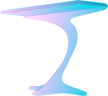 Dekorativer tisch mit einem bein PNG, SVG
