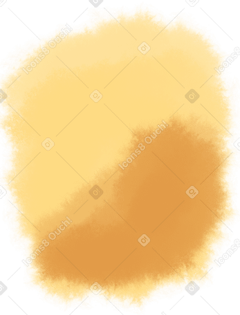large yellow watercolor stain PNG, SVG