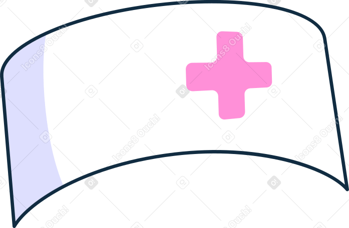 medical cap with cross Illustration in PNG, SVG