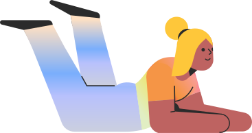 girl lying on stomach PNG, SVG