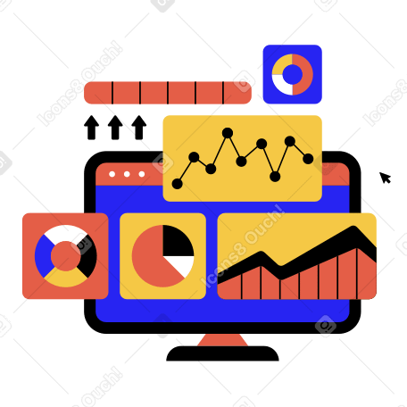 Analytics and statistics Illustration in PNG, SVG