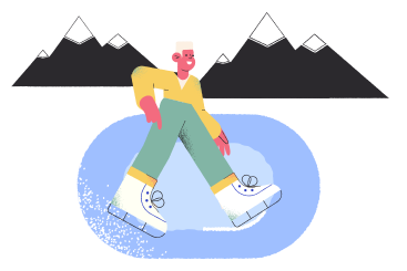 Ice skating PNG, SVG