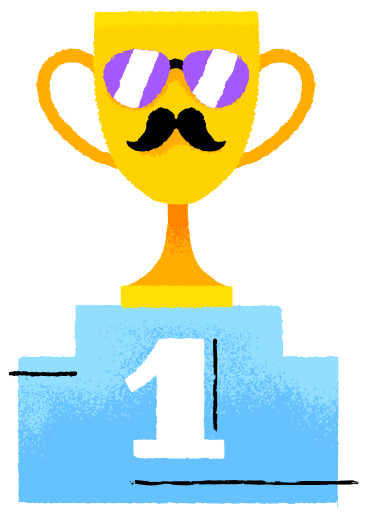 The trophy in first place PNG, SVG