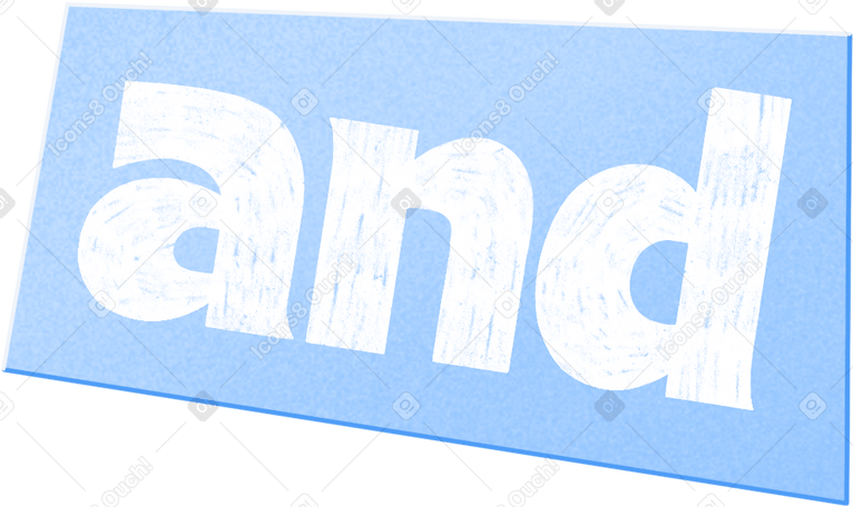lettering and on blue background PNG, SVG