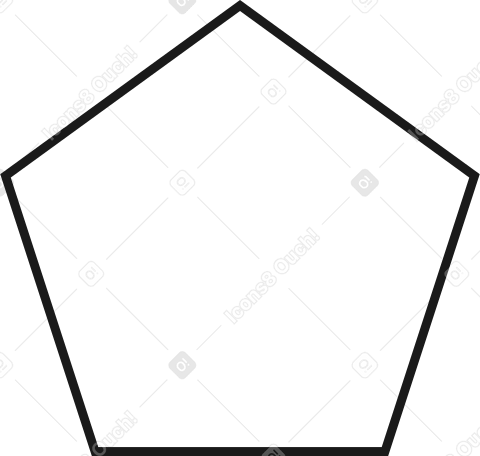 pentagon Illustration in PNG, SVG