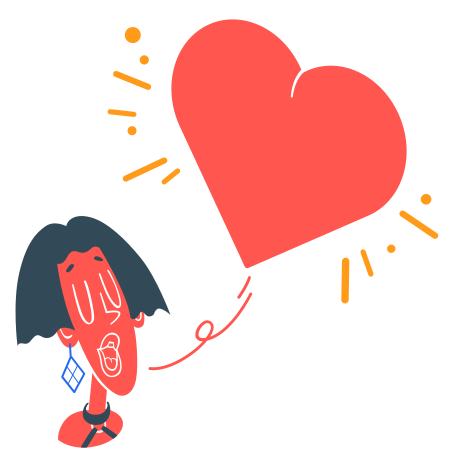 Sending love Illustration in PNG, SVG