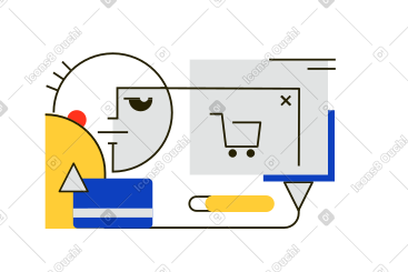 男子在网上订购商品时付款 PNG, SVG