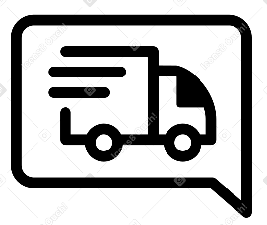 delivery truck icon in cloud PNG、SVG