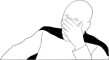 Man making the facepalm gesture PNG, SVG