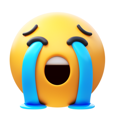 Emoji de cara llorando ruidosamente PNG, SVG