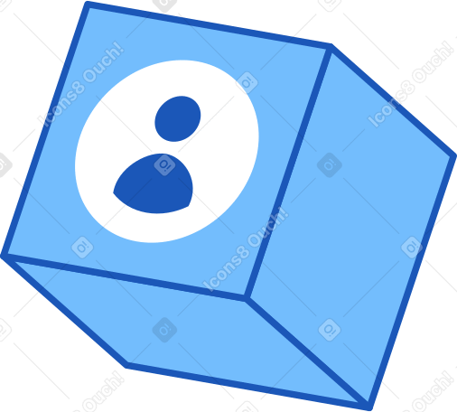 Кубический значок человек в PNG, SVG