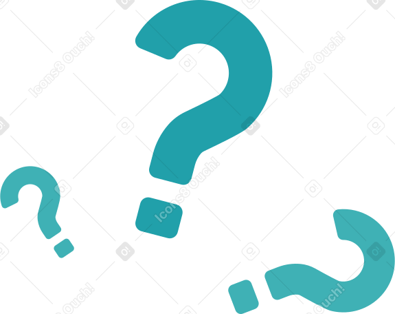 three green questions PNG, SVG