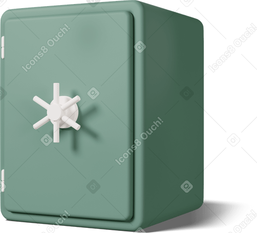 3D safe green PNG, SVG