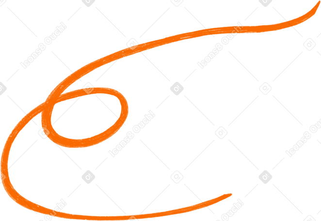 orange swirled confetti PNG, SVG