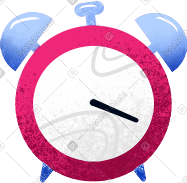 Red alarm clock PNG, SVG