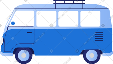 Bus in retro style van vw PNG, SVG