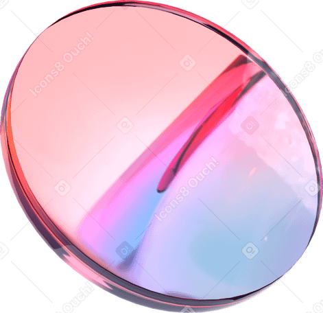 3D gradient lens with reflection PNG, SVG