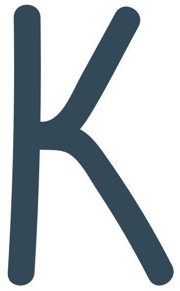 K azul oscuro PNG, SVG