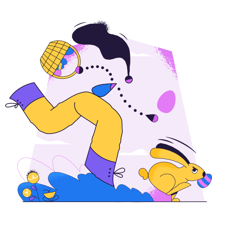 Easter hunt Clipart illustration in PNG, SVG