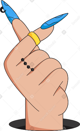 hand with index finger and thumb crossed PNG, SVG