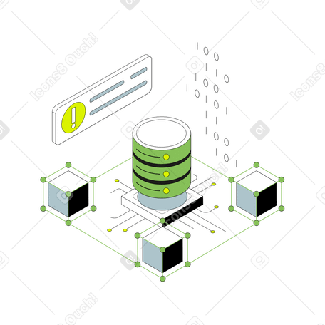 Blockchain technology for cryptocurrencies Illustration in PNG, SVG