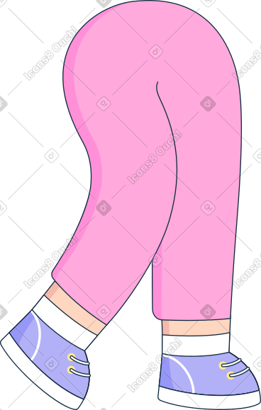 Legs in pink pants PNG, SVG