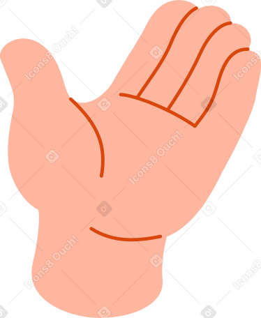 Открытая рука в PNG, SVG