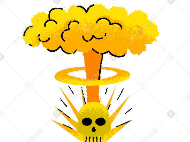 Explosion Illustration in PNG, SVG