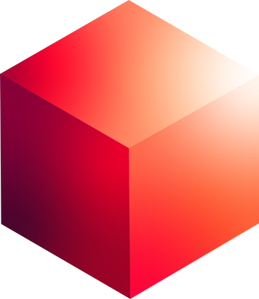 isometric red cube PNG, SVG