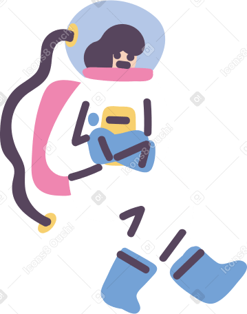 Illustration astronaute aux formats PNG, SVG