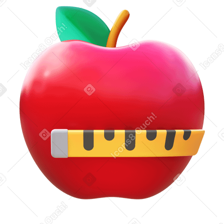 3D healthy eating PNG, SVG