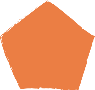 Orange pentagon PNG、SVG