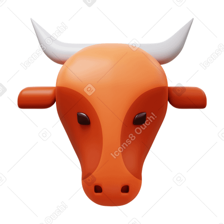 3D cow Illustration in PNG, SVG