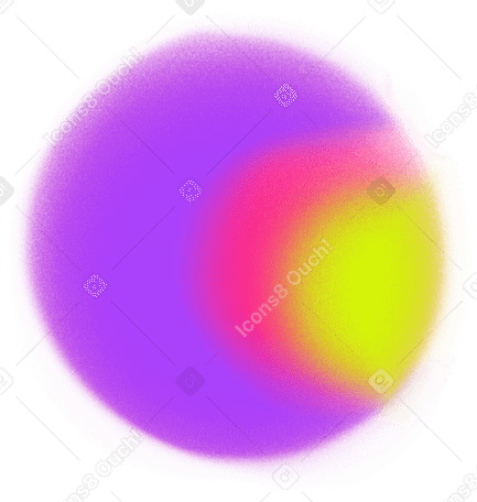 gradient green and purple planet Illustration in PNG, SVG