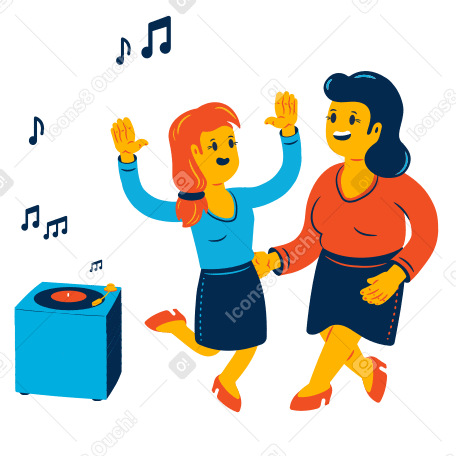 Dancing couple Illustration in PNG, SVG