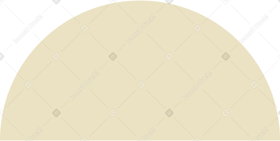 beige semicircle Illustration in PNG, SVG