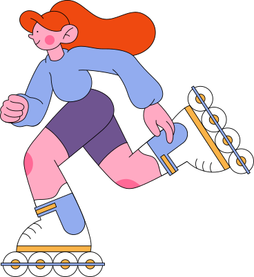 girl on inline skates PNG, SVG