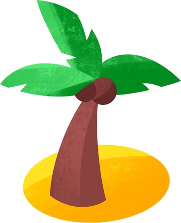 palm tree on the sand PNG, SVG