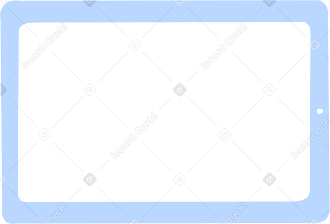 Pastel blue tablet PNG, SVG