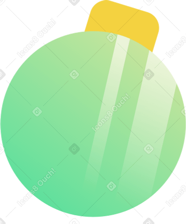 Ornamento di natale verde PNG, SVG
