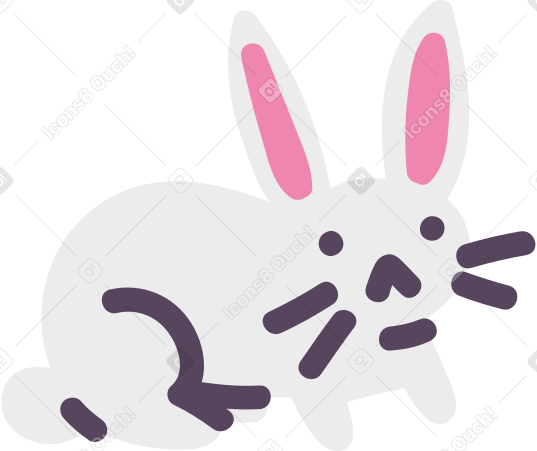 bunny Illustration in PNG, SVG