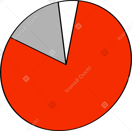 pie chart red graph PNG, SVG