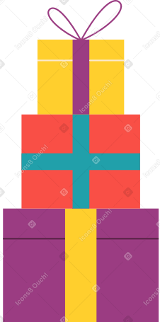 Molte scatole regalo PNG, SVG