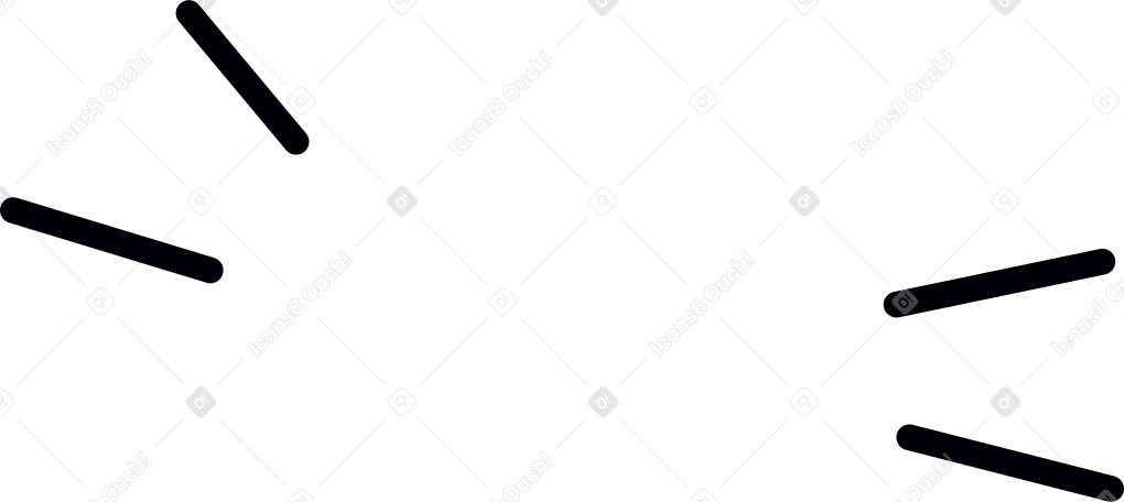 black four lines Illustration in PNG, SVG