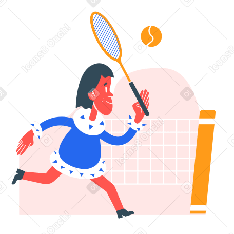 Man with racquet playing tennis PNG, SVG