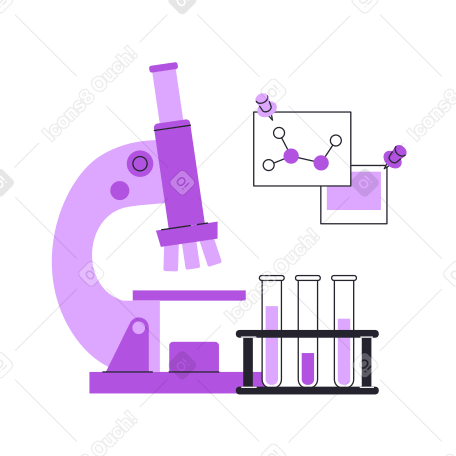 Laboratory tests on microscope PNG, SVG