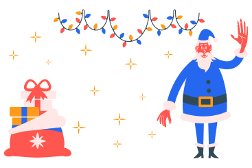 Santa says Hi PNG, SVG
