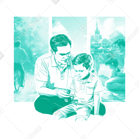 父の日、父と息子の絆 PNG、SVG