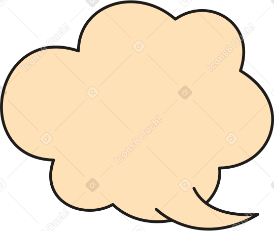 beige speech bubble Illustration in PNG, SVG