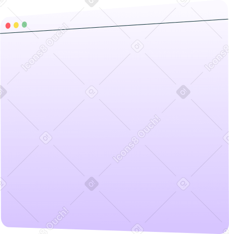turned purple browser window Illustration in PNG, SVG